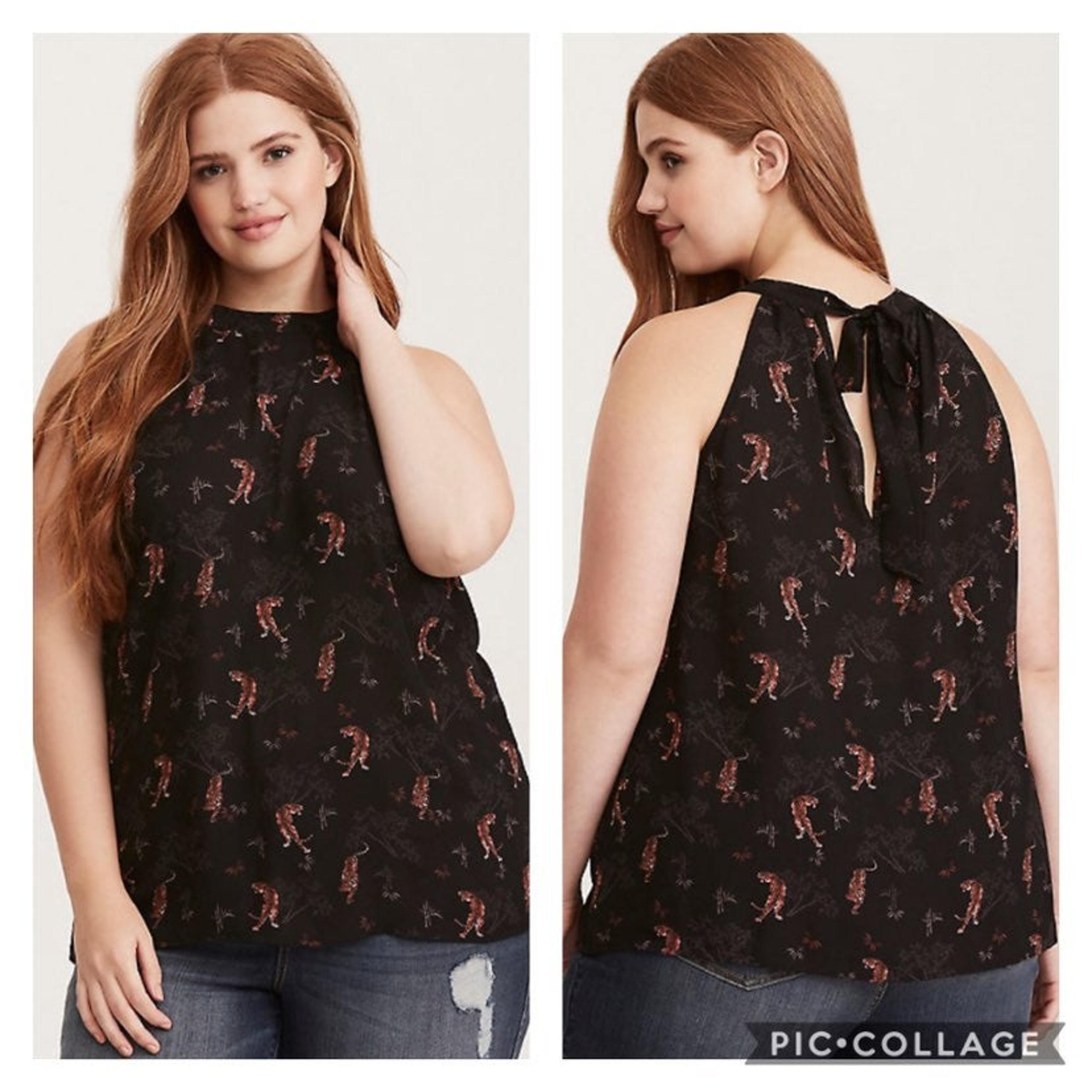 Torrid Tiger Print MOCK NECK TANK TOP