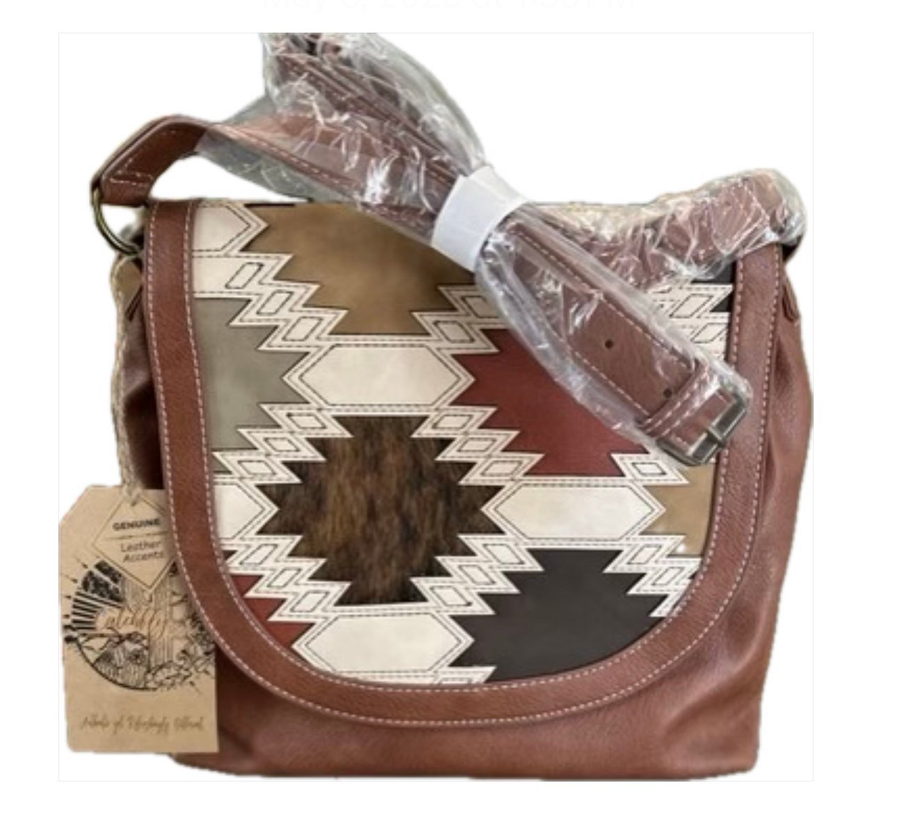 Conceal Carry Catchfly Crossbody, Southwest Leather Inlay