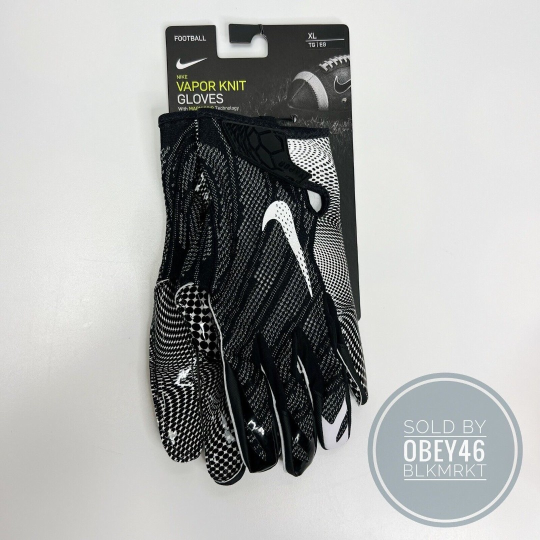 Nike Vapor Knit Football Receiver Gloves Checkered Black CJ9343-091 Size XL