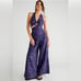 Free People Purple/Black Kira Jumpsuit