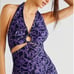 Free People Purple/Black Kira Jumpsuit