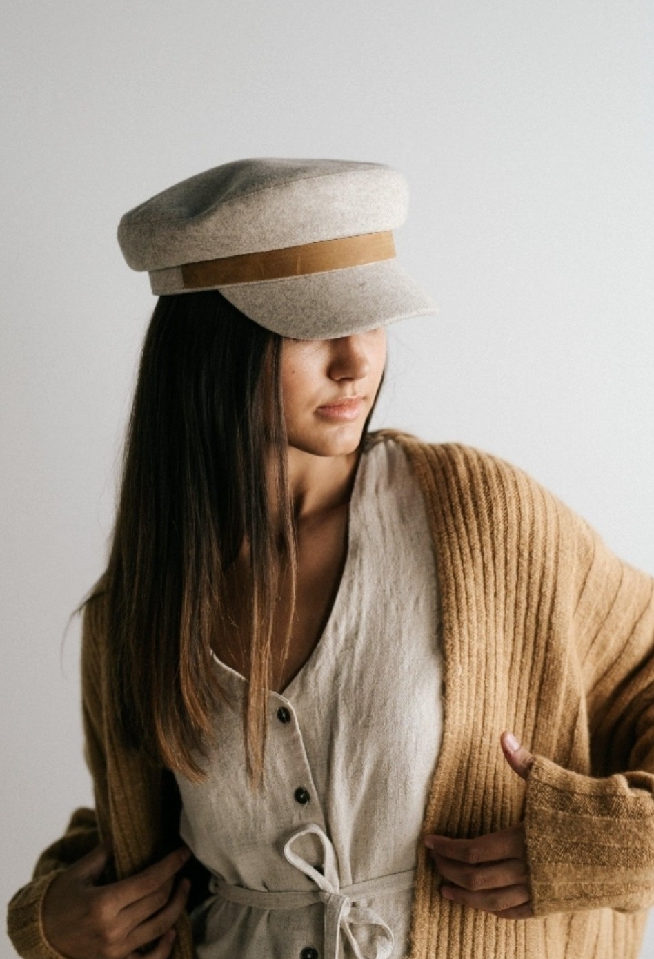 Gigi Pip James Felt 100% Wool Captains Fashion Hat