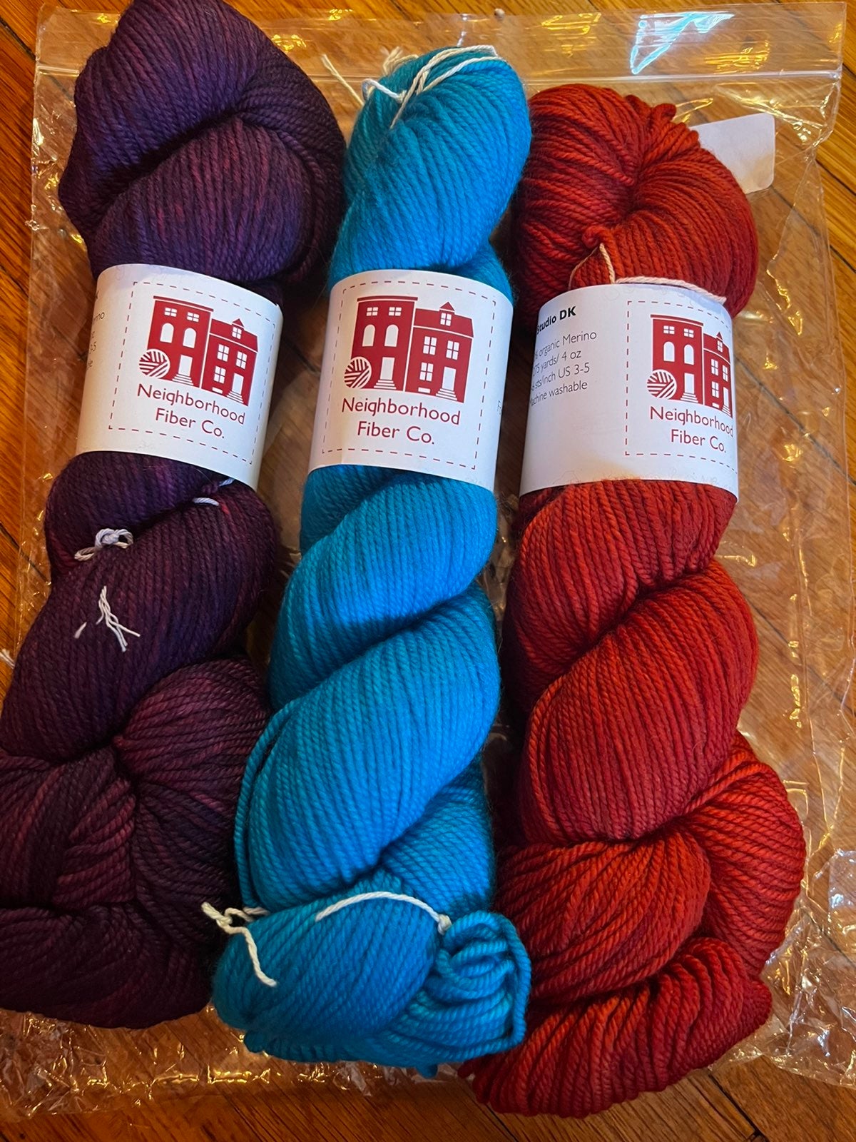 Neighborhood fiber co mystery bag dk weight yarn destash