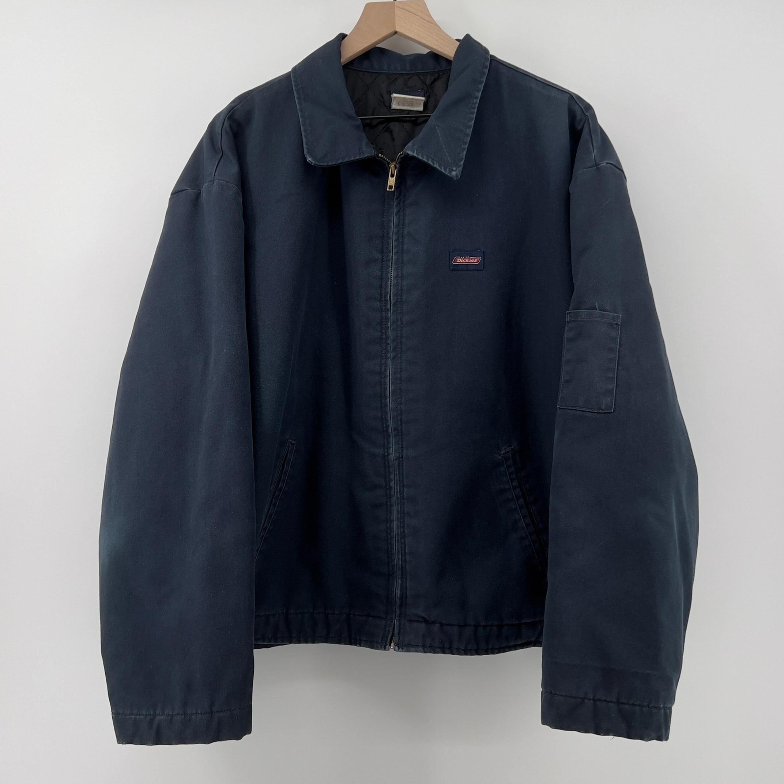 Vintage Dickies Eisenhower Collared Jacket Blue Men XXL Lined Workwear Mechanic