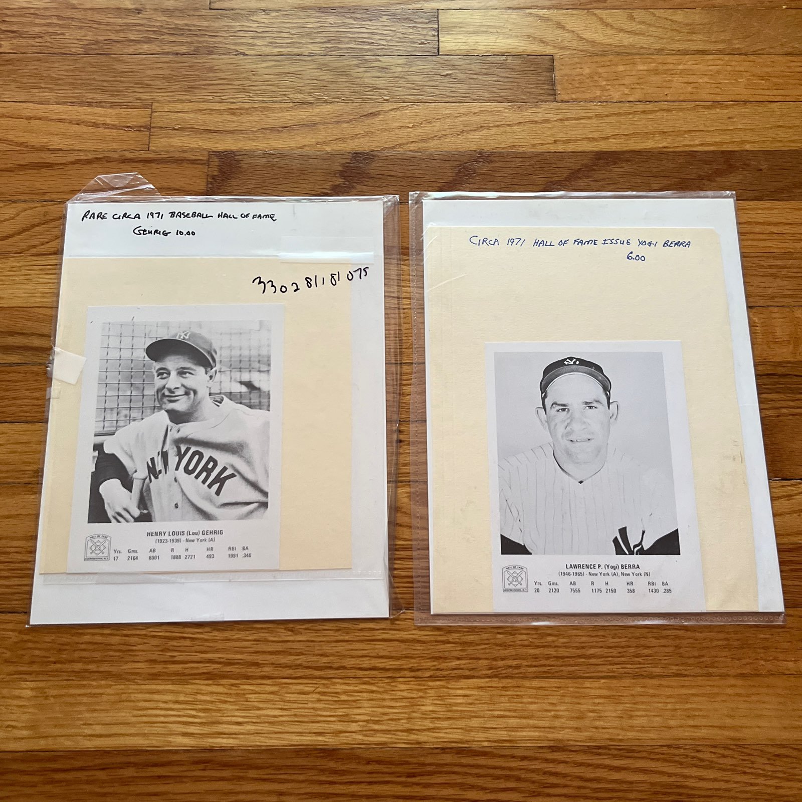 MLB Gehrig/Berra Photographs