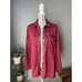 Soft Surroundings Womens Large Red Willow Shirt Snap Front Sweater Shacket Shirt
