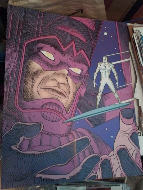 Galactus and Silver Surfer Poster by Moebius Marvel Comics