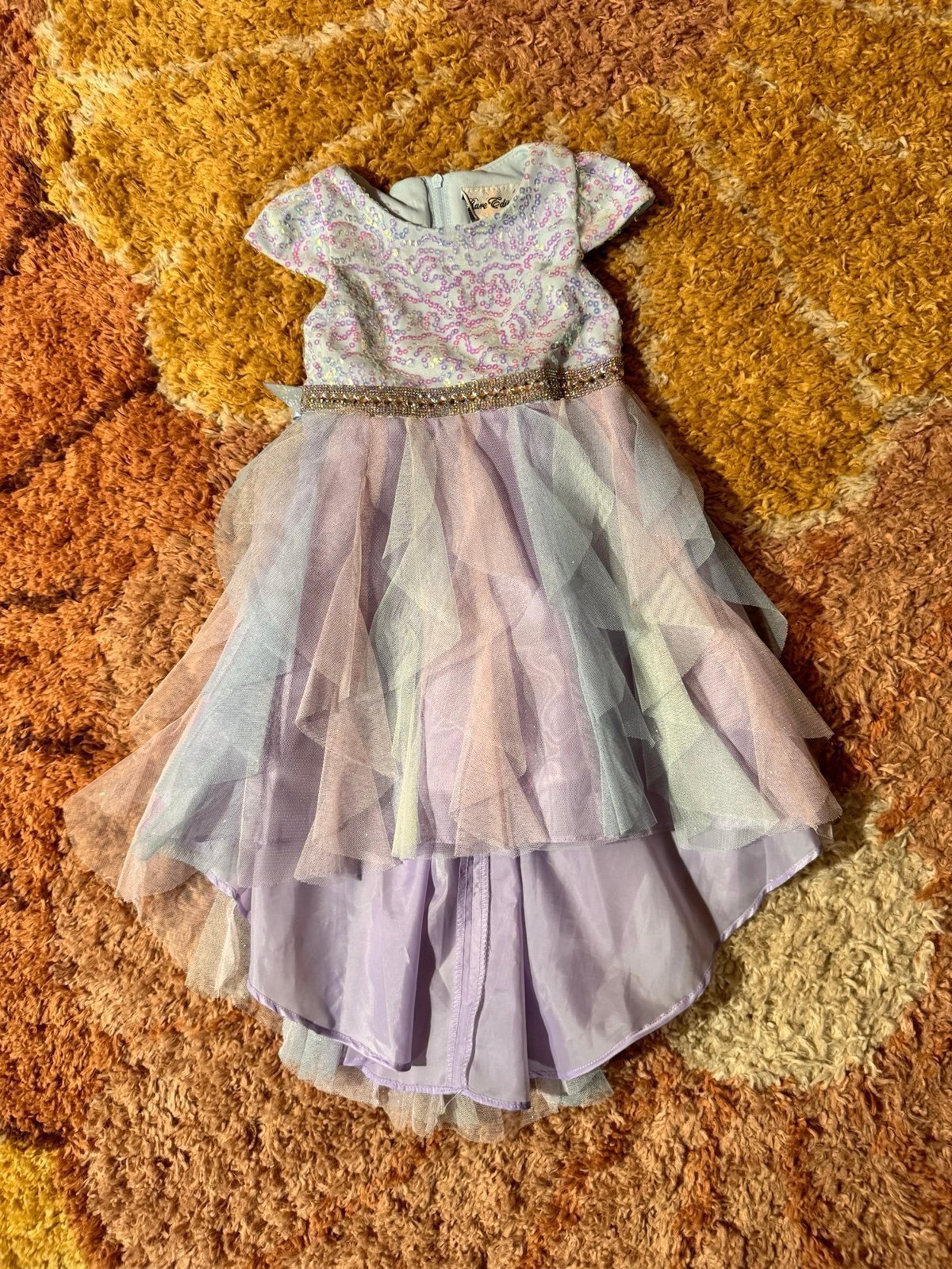 Rare Editions 3T toddler dress purple/blue with sequins