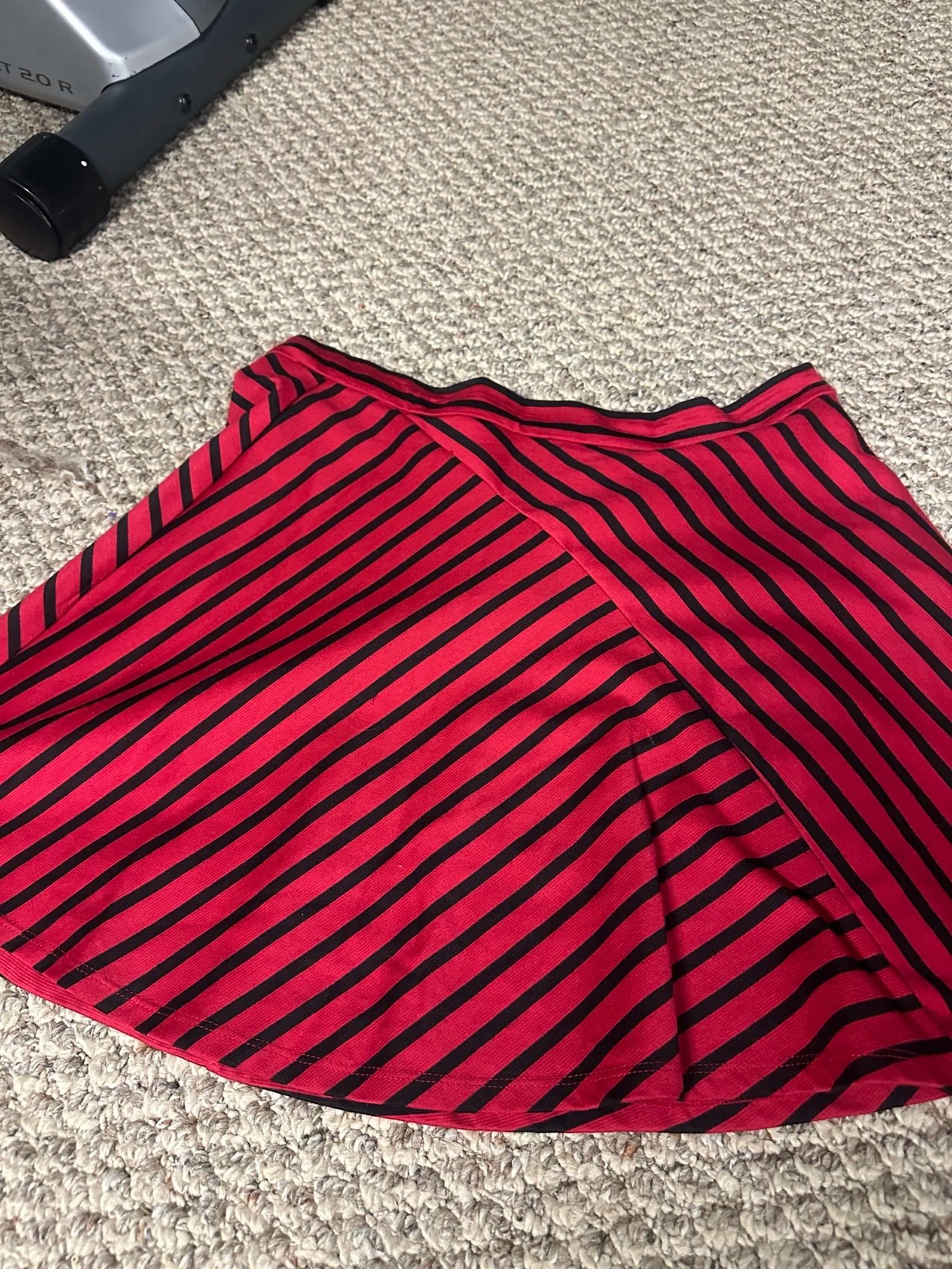 Red and black skirt