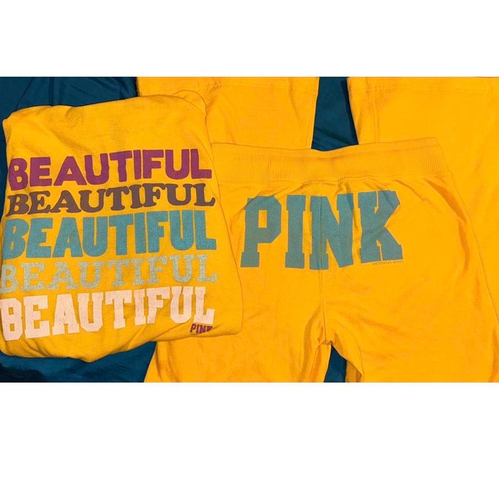 Victoria’s Secret PINK Beautiful Yellow Y2K Set