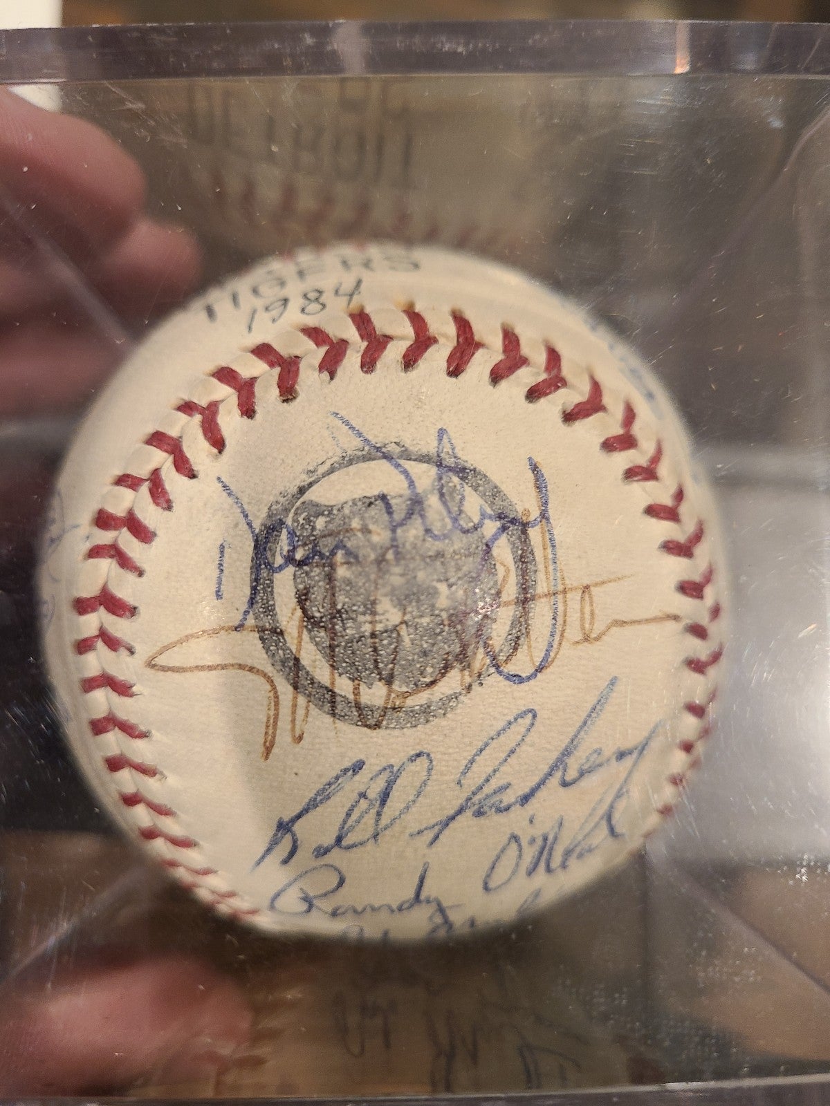 1984 Detroit Tigers Spring Training Autographed baseball. UNIQUE
