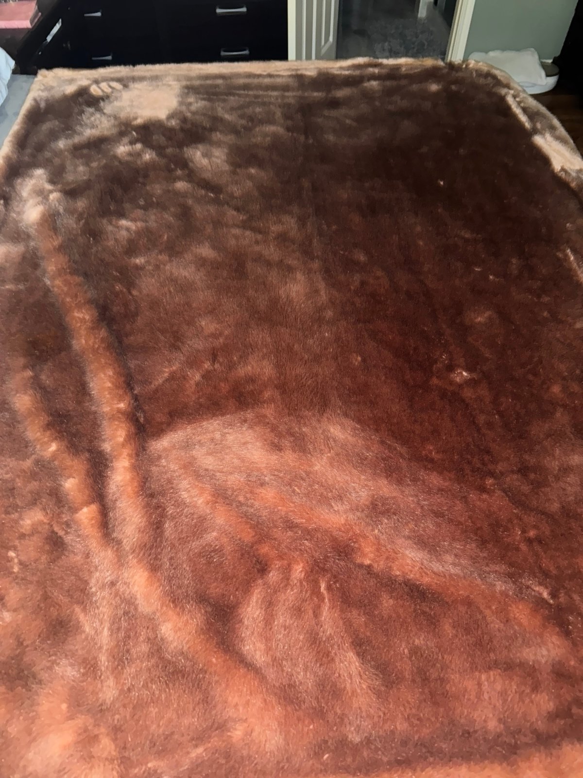 fabulous furs. 60 x72. Pic took on a king size bed