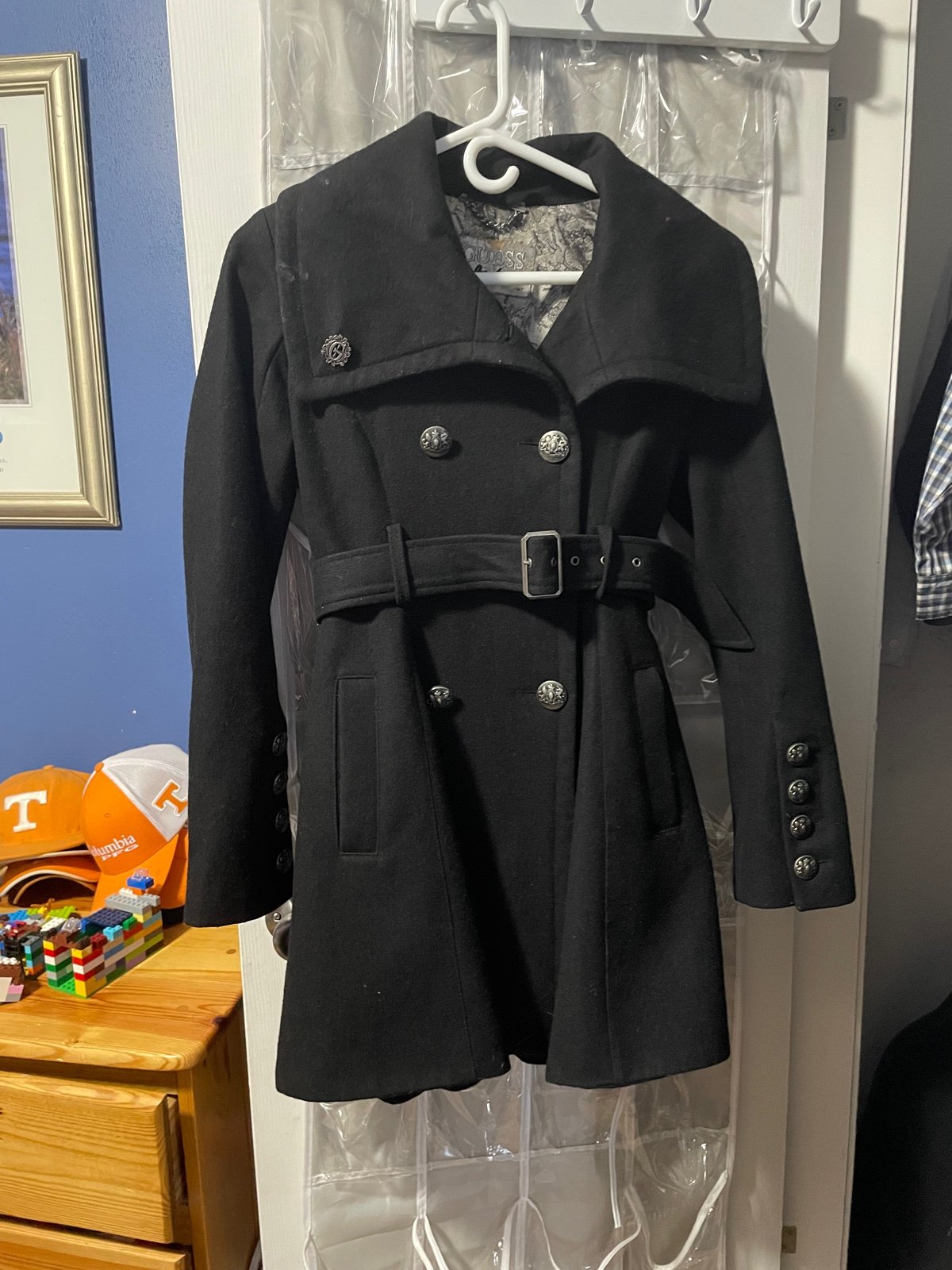 Guess Black Trench Coat