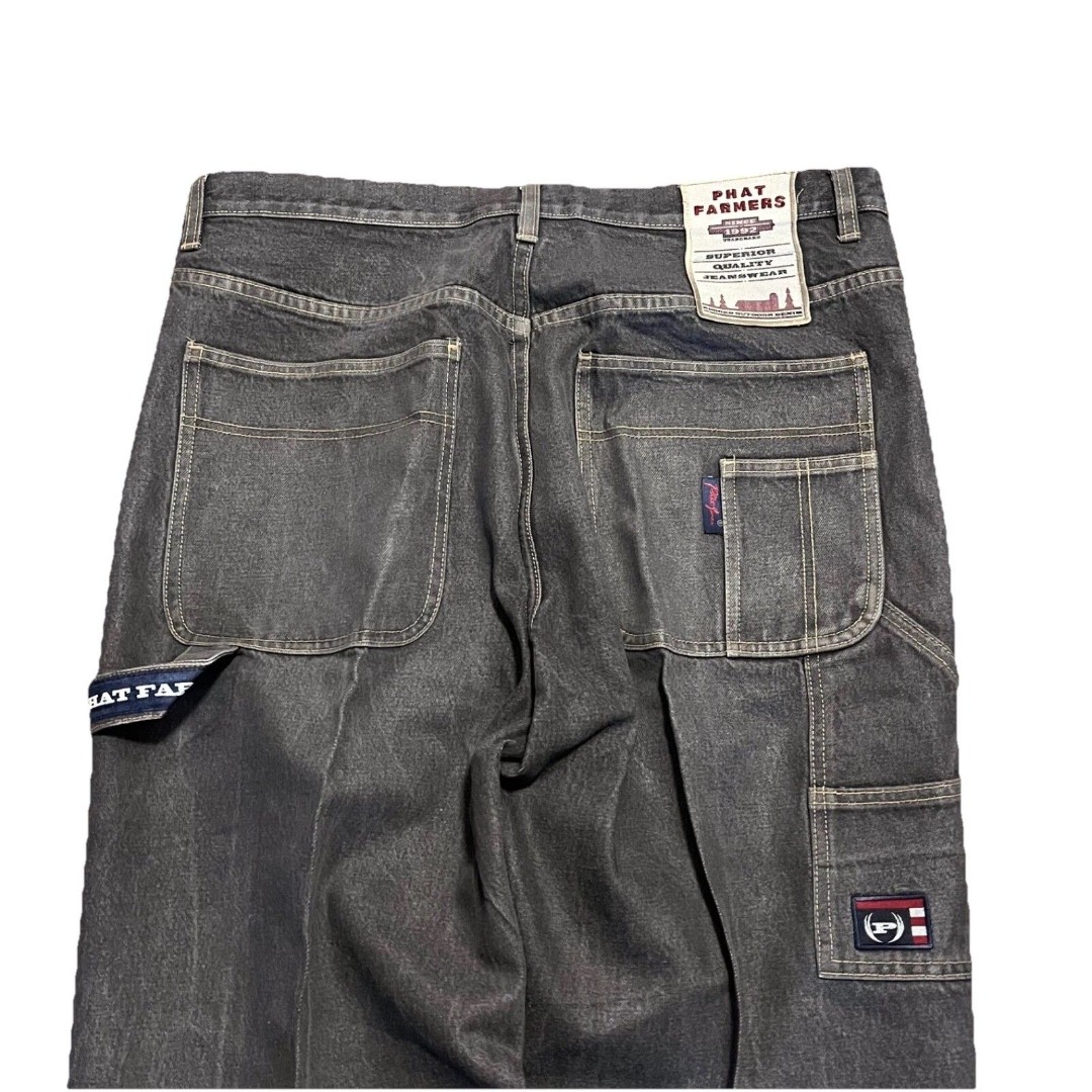 Phat Farm Farmers Insane Carpenter Jeans Baggy Wide Leg 90’s Pants 37 x 33.5