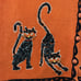 Studio Treat Vest Sweater Womens Large Orange Sleeveless Black Cat Halloween