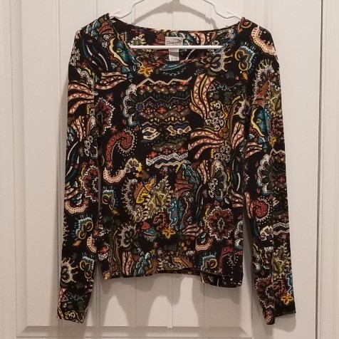 Chico's Black maximalist sweatshirt size Medium