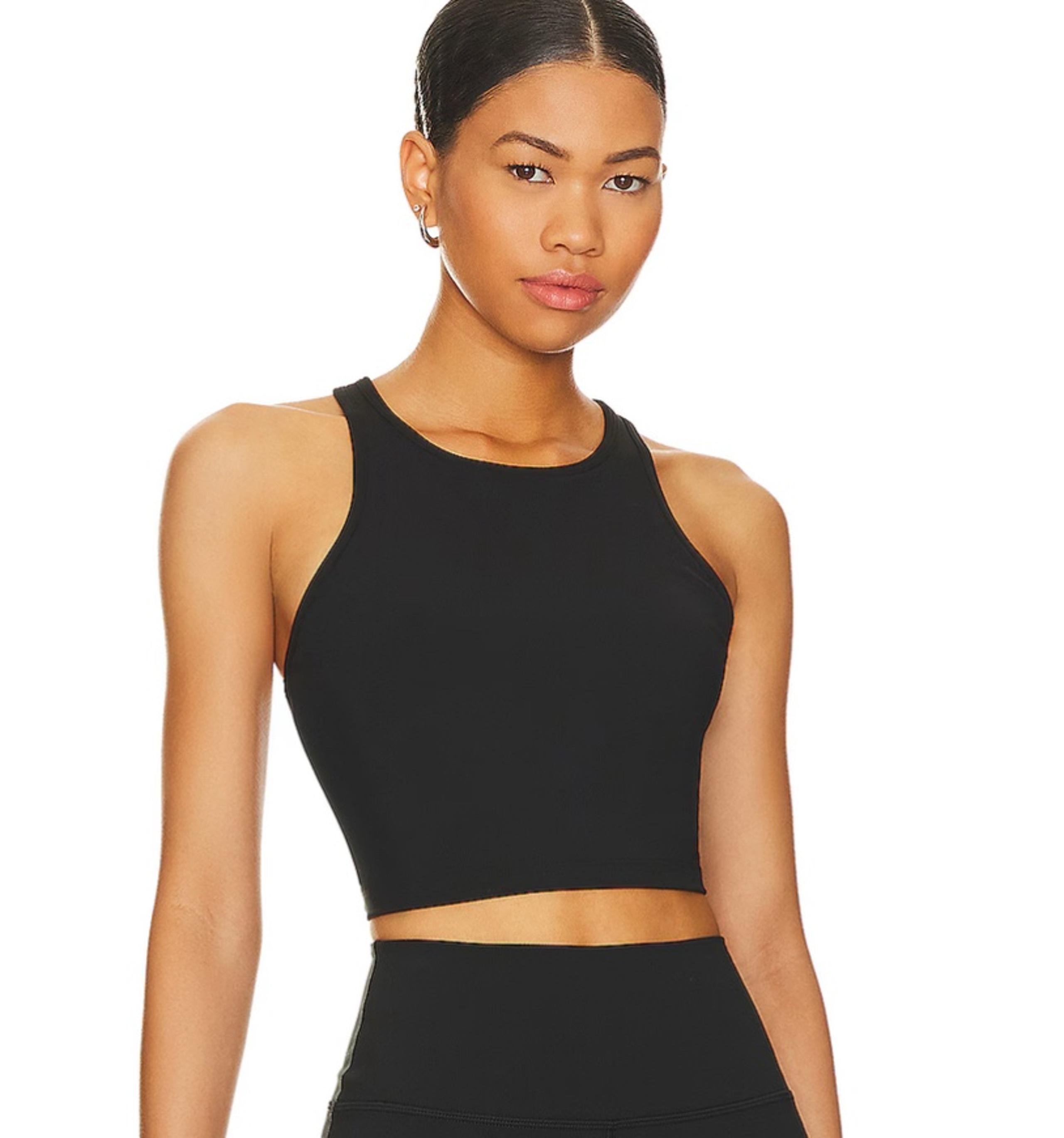 Spiritual Gangster Black Dream Tech Eco Jersey Crop Tank XL