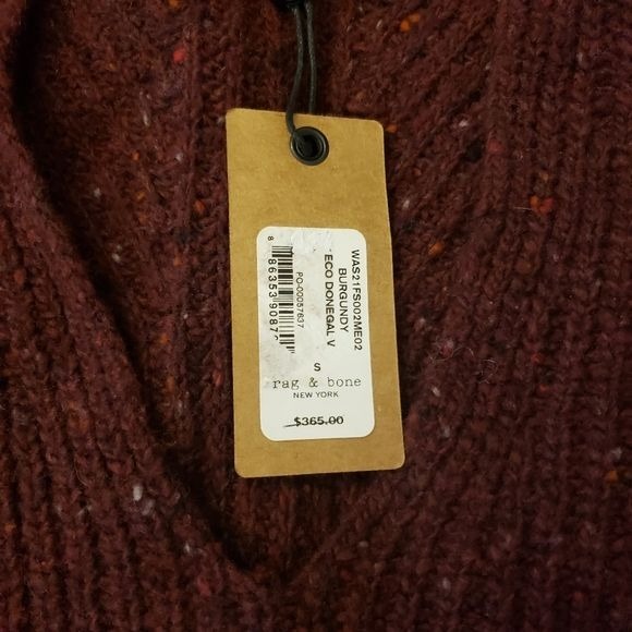 NWT shops Rag & Bone Burgundy Wool Blend Sweater Size Small