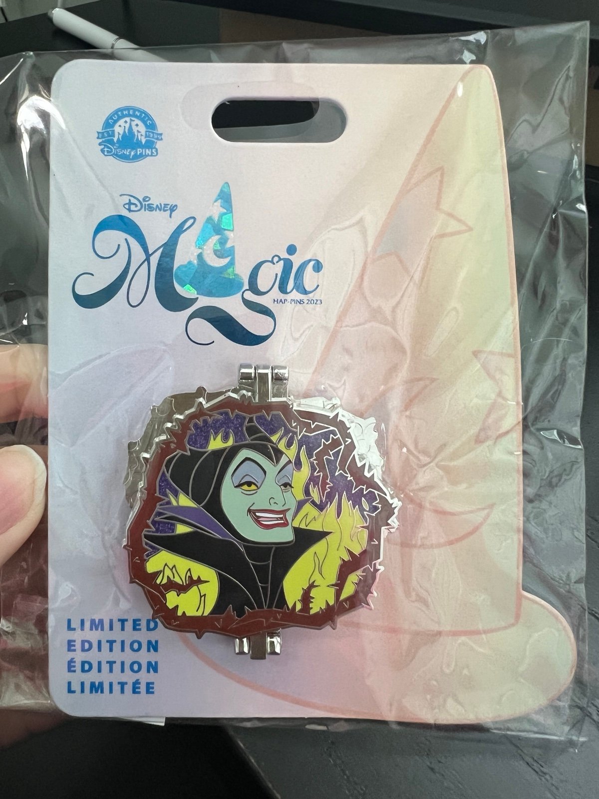 Maleficent Pin Trifold Pin Trading event