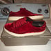 Tom Ford Red Velvet Russell Low Top Sneakers Size 39- 8.5 W + Box + Dust Bag