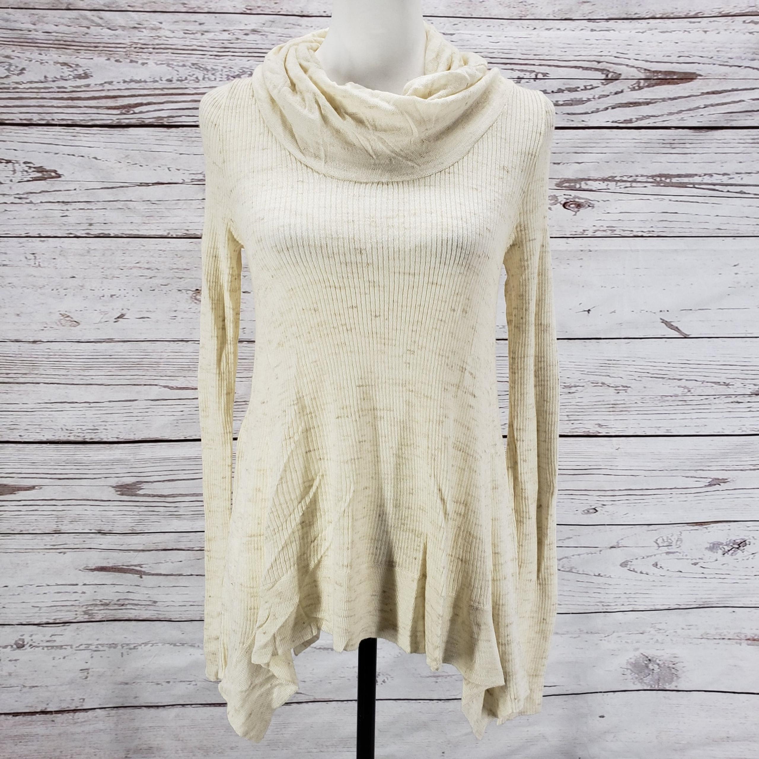 Sleeping on Snow Women's Cream Wool Blend Pullover Sweater Size Small
