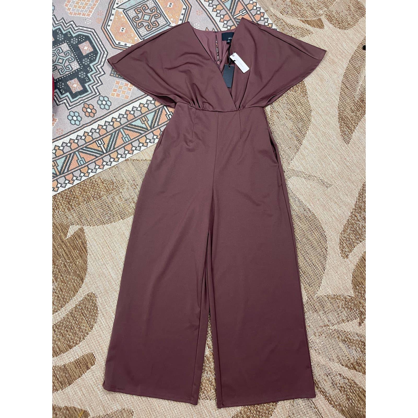 Anthropologie Flutter-Sleeve Jumpsuit XS