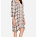 Johnny Was Workshop Claudine Short Kaftan Dress S 3/4 Sleeve Embroidered Slits