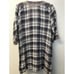 Johnny Was Workshop Claudine Short Kaftan Dress S 3/4 Sleeve Embroidered Slits