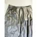 Vintage Distressed Leather Midi Skirt Black USA Womens 24