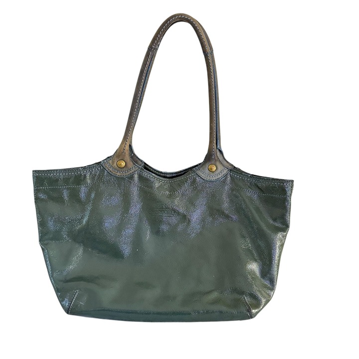 Coach Patent Leather Turquoise City Zip Tote 12362P