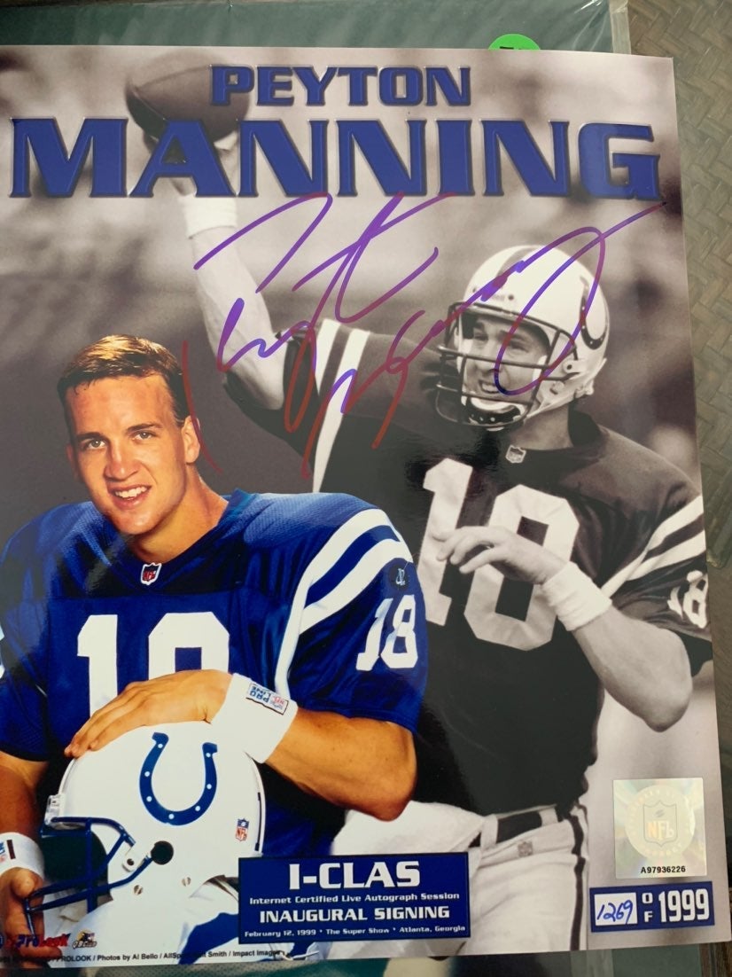Peyton Manning autographed 1999