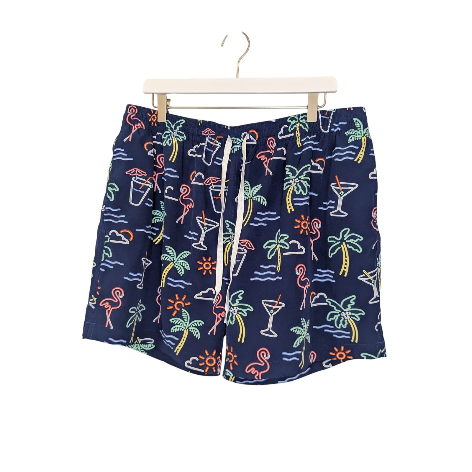 CHUBBIES Mens Size XXL Swim Trunks with Bike Shorts Underneath 5.5 Inseam