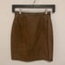 Vintage Alamos Brown leather mini skirt.
