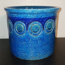 Vintage Bitossi Planter Vase Rimini Blue Aldo Londi Italy 95/13