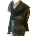 Liz Claiborn Vintage 80s Black Lace Scarf Wrap Cotton Nylon Oblong