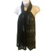 Liz Claiborn Vintage 80s Black Lace Scarf Wrap Cotton Nylon Oblong