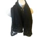 Liz Claiborn Vintage 80s Black Lace Scarf Wrap Cotton Nylon Oblong