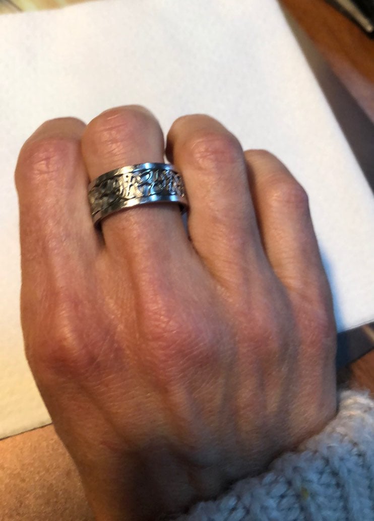 Vintage Stainless Steel Celtic RingSize9