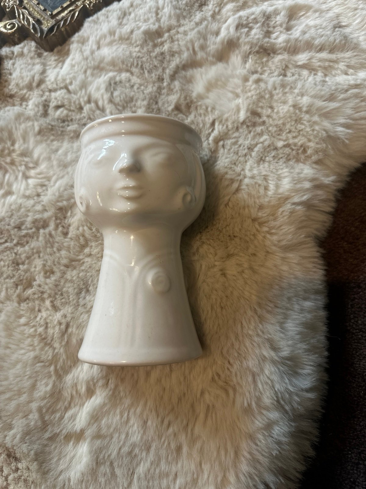 MCM — face pottery vase / chalice
