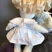 1985 Mattel My Child Doll Curly Blonde / Green Eyes/ White Sailor Dress