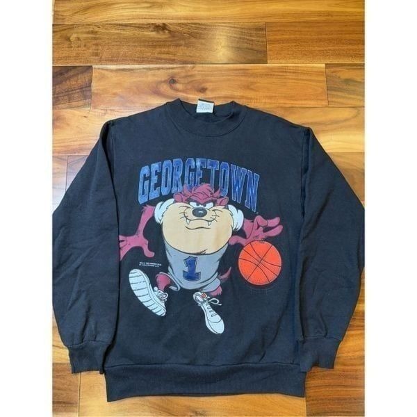 Size M - Vintage 1993 University of Georgetown Sweatshirt Tasmanian devil Tazz