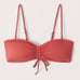 Abercrombie & fitch diagonal stripe cinched bikini top red