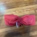 Abercrombie & fitch diagonal stripe cinched bikini top red