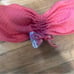 Abercrombie & fitch diagonal stripe cinched bikini top red
