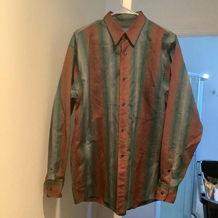 Kenzo made in France button down up pattern shirt size 3 100% cotton Kenzo Takad