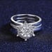 *BIG SALE* Real Moissanite Wedding Ring and band set size 6