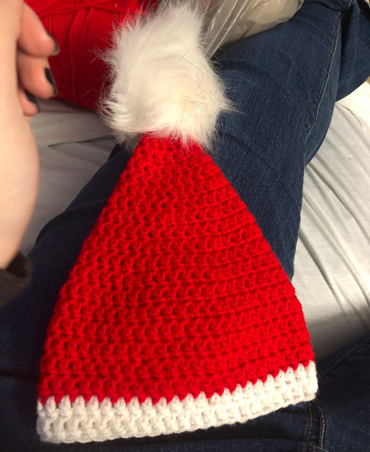 Handmade Baby Santa Hat