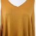 J. Jill SZ L Relaxed V Neck Pullover Wool Silk Blend Sweater Gold Melange
