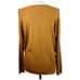 J. Jill SZ L Relaxed V Neck Pullover Wool Silk Blend Sweater Gold Melange