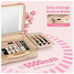 EASYINBEAUTY Travel Makeup Case with Lighted Mirror, Rechargeable LED Makeup Mir